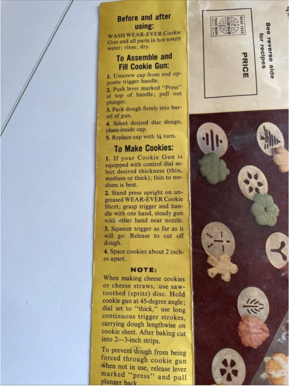 Vintage Wear-Ever Cookie Gun & Pastry Decorator Set Original Box #3365